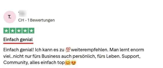 Trustpilot Bewertung 3 – 5 Sterne
