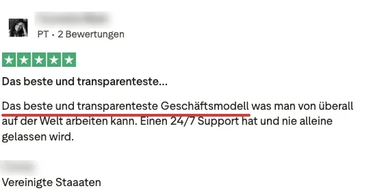 Trustpilot Bewertung 7 – 5 Sterne