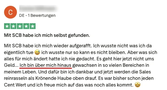 Trustpilot Bewertung 5 – 5 Sterne