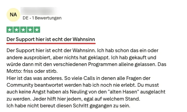 Trustpilot Bewertung 10 – 5 Sterne